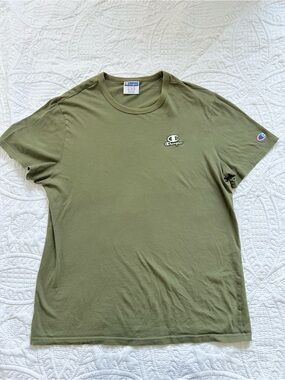 Champion Olive Green Crewneck Tee - Men